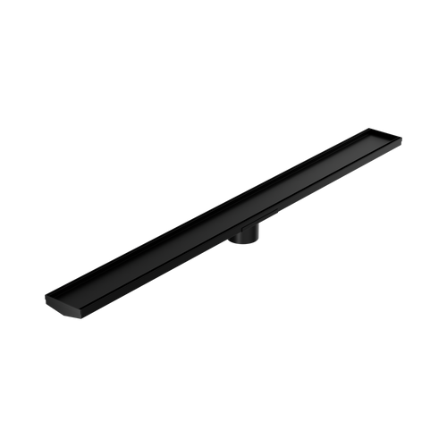 Tile Insert V Channel 1200 x 106mm Floor Grate 80mm Outlet Matte Black [313645]