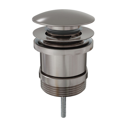 Universal Basin Waste 32/40mm Dome Pop Up Pull Out Brushed Nickel [313470]