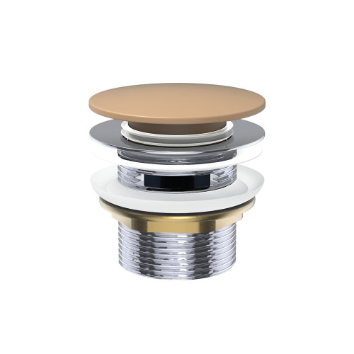 Pull Out Pop Up Bath Waste 40mm Dusk Cast Stone with Overflow 55mm Thread Length [313490]