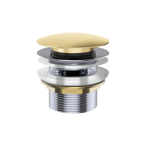 Pull Out Pop Up Bath Waste 40mm Urban Brass with Overflow 55mm Thread Length [313464]