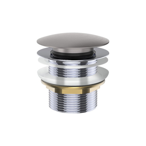 Pull Out Pop Up Bath Waste 40mm Gun Metal No Overflow 55mm Thread Length [313489]