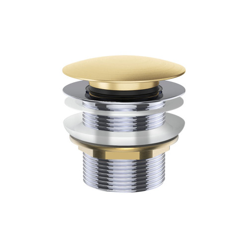 Pull Out Pop Up Bath Waste 40mm Urban Brass No Overflow 55mm Thread Length [313480]