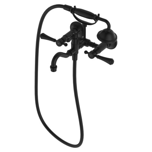 Lillian Lever Exposed Bath Tap Set with Hand Shower Matte Black [313606]