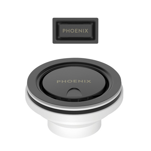 Covered Sink Basket Waste with Overflow Matte Black [310508]