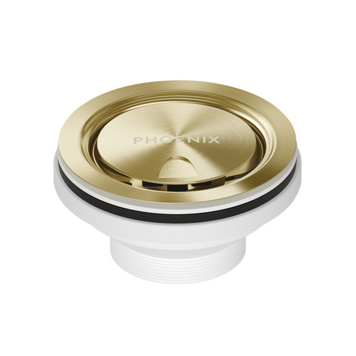 Covered Sink Basket Waste Brushed Gold [310495]