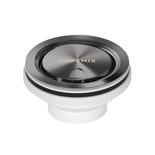 Covered Sink Basket Waste Brushed Carbon [310500]