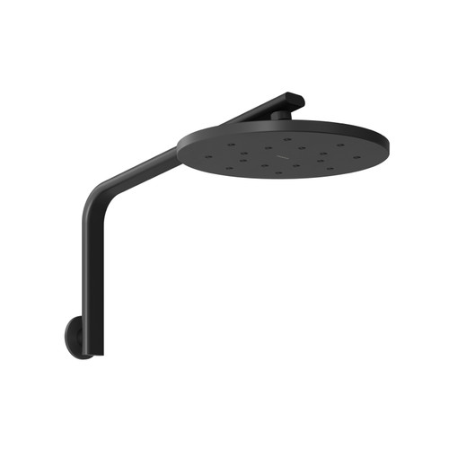 Oxley High-Rise Shower Arm and Rose 4Star Matte Black [312317]