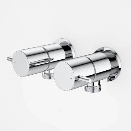 Luna Lever Washing Machine Tap Set Chrome (Pair) Lead Free [301598]
