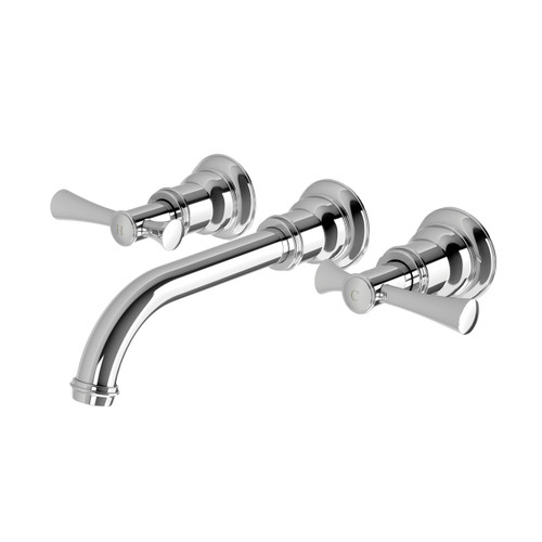 Cromford Basin or Bath Wall Tap Set Chrome Lead Free [302457]