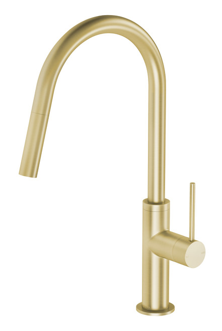 Vivid Slimline Sink Mixer with Pull-Out Spray 5Star Brushed Gold Lead Free [302444]