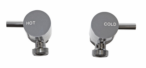 Spruce (Dahlek) Washing Machine Taps Lever 1/4Turn Ceramic Disc Chrome (Pair) Lead Free [302391]
