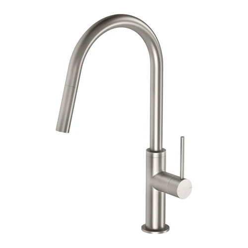 Vivid Slimline Pull-Out Sink Mixer 200mm Brushed Nickel [304109]