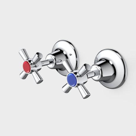 Caravelle Classic Cross Wall Tap Set Lead Free [304994]