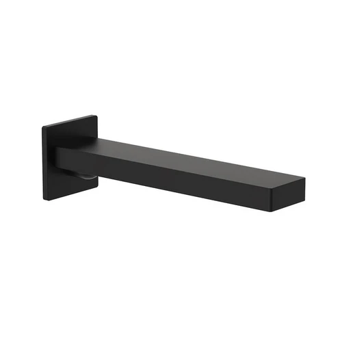 Square Wall Bath or Basin Outlet 180mm Matte Black Lead Free [304980]