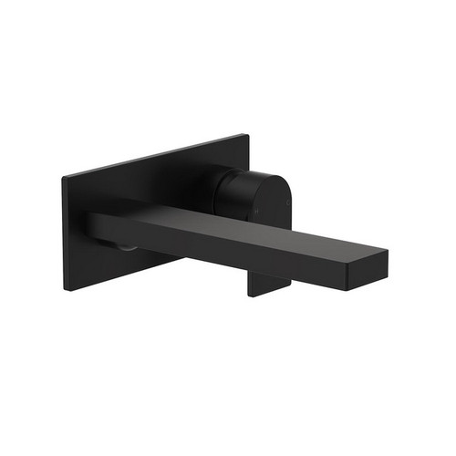 Round Square Wall BasinorBath Mixer 180mm Spout Matte Black 5Star Lead Free [304982]