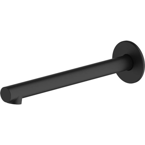 Venice Straight Wall Spout 200mm Matte Black 5Star Lead Free [305143]