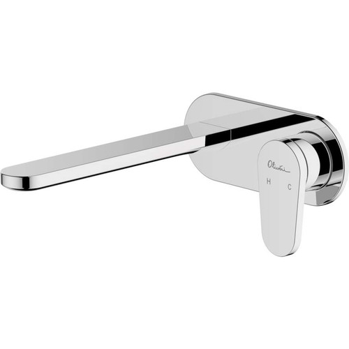 London Wall Mixer Basin or Bath Set wor200mm Spout Chrome 5Star Lead Free [305114]