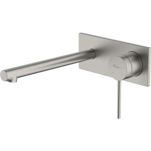 Venice Straight Basin Mixer Set Brushed Nickel Lead Free [305131]