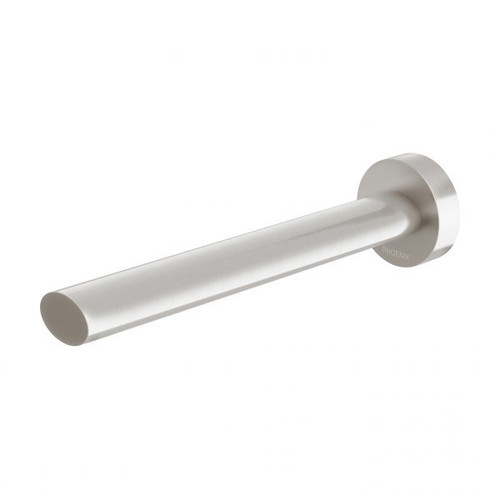 Vivid Slimline Oval Wall Basin Spout 180mm 6Star Brushed Nickel Lead Free [306132]