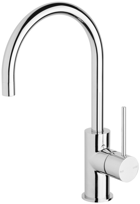 Vivid Slimline Sink Mixer with 160mm Gooseneck Spout 4Star Chrome Lead Free [310592]