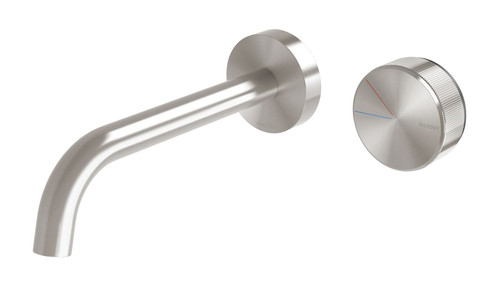 Axia Wall Bath or Basin Mixer Set (180mm Fixed Spout) Brushed Nickel Lead Free [311049]