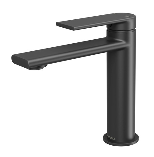 Teel Hob Basin Mixer (140mm Spout) 5Star Matte Black Lead Free [311051]