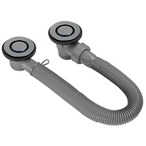 Pop-Down Bath Plug and Waste with Overflow Chrome [167863]