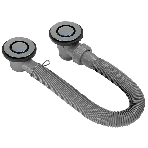 Pop-Down Bath Plug and Waste with Overflow Chrome [167863]