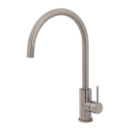 Kaya Gooseneck Pin Lever Sink Mixer Brushed Nickel 6Star Lead Free [311015]