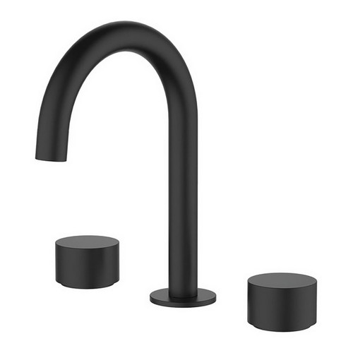 Kaya Circular Basin Tap Set Matte Black Lead Free [311031]