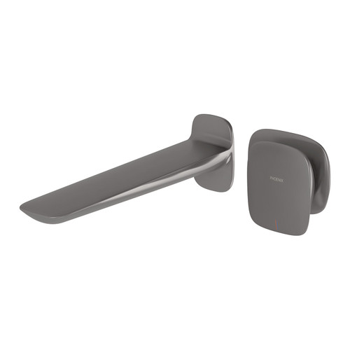 Nuage Wall Basin or Bath Mixer Set 200mm Brushed Carbon Lead Free [309811]