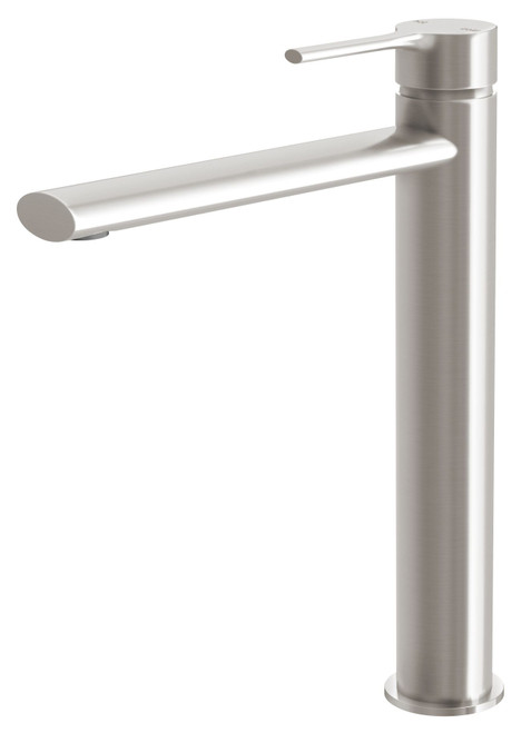Vivid Slimline Oval Hob Vessel Basin Mixer 6Star Brushed Nickel Lead Free [311054]