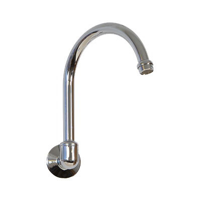 Tube Wall Spout Gooseneck 225mm 4Star Chrome Lead Free [311700]