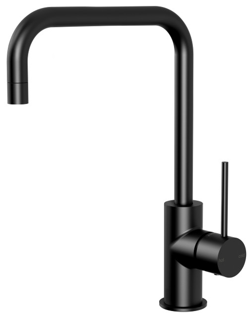 Vivid Slimline Sink Mixer (220mm Squareline Spout) 4Star Matte Black Lead Free [311750]