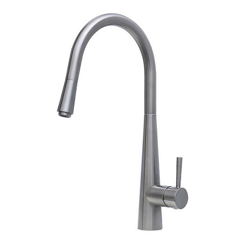 Isabella Pull-Out Gooseneck Deluxe Kitchen Mixer Brushed Nickel 4Star Lead Free [312493]