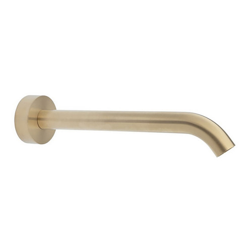 Kaya Wall Push Fit Basin or Bath Spout Urban Brass 220mm Outlet Lead Free [312513]