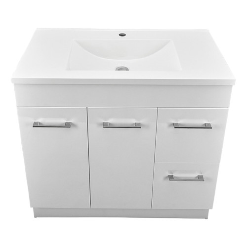 Tannah Vanity 2 Door 2 Drawer 900mm Right Hand with Kick White 1 Tap Hole [136010]