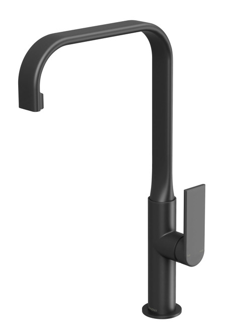 Teel Squareline Sink Mixer with 200mm Spout 5Star Matte Black Lead Free [312480]