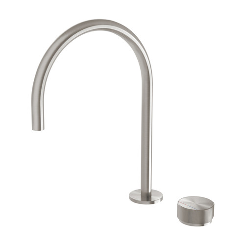 Axia Hob Sink Mixer Set 220mm Gooseneck Brushed Nickel Lead Free [313780]