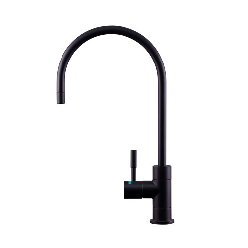 Designer High Loop Faucet Goosenck Quarter Turn with LED Reminder Light Matte Black Lead Free [313833]