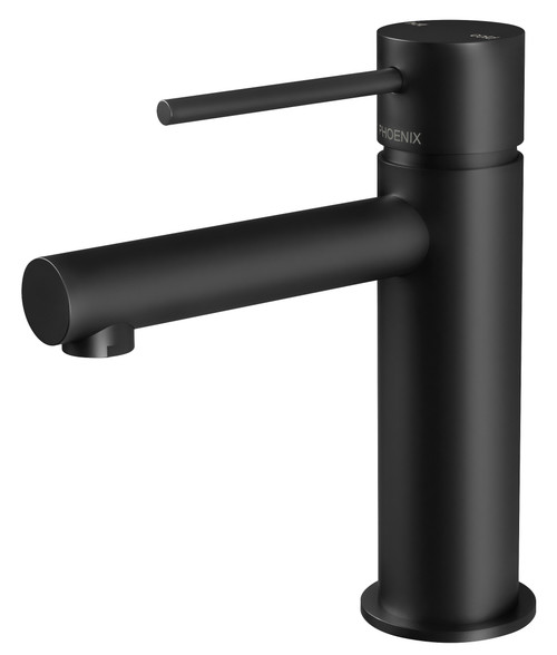 Vivid Slimline Hob Basin Mixer Straight Spout 6Star Matte Black Lead Free [314512]