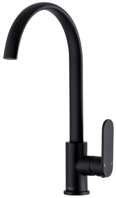 Saffron Sink Mixer 6Star Matte Black Lead Free [314834]