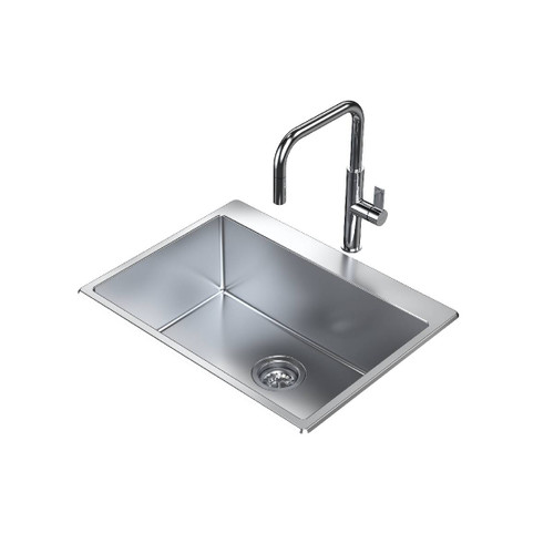 Urbane II 45 Litre Flushline Tub Stainless Steel 0 Tap Holes [307935]
