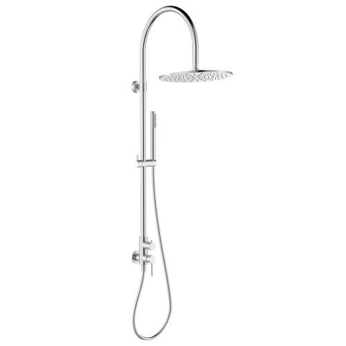 Kaya Wall Mounted Outdoor Twin Shower Brushed Stainless Steel [314857]
