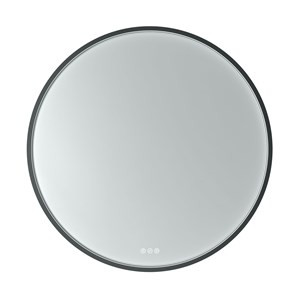 Olek Round LED Mirror 900 x 900mm Black [315837]