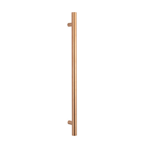 Vertical Round 12V Heated Towel Rail Brushed Copper 40 x 950mm [302437]