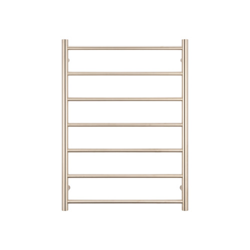 Heated Round Ladder 600 x 800mm Warm Brushed Nickel Right Hand Wired [315808]