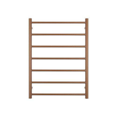 Heated Round Ladder 600 x 800mm Brushed Bronze Left Hand Wired [315822]