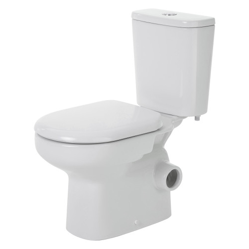 Petra Close-Coupled Toilet Suite, Right Skew Trap, Gloss White [314530]