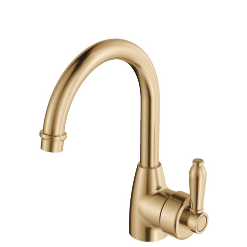 Eleanor Gooseneck Basin Mixer Urban Brass [314853]